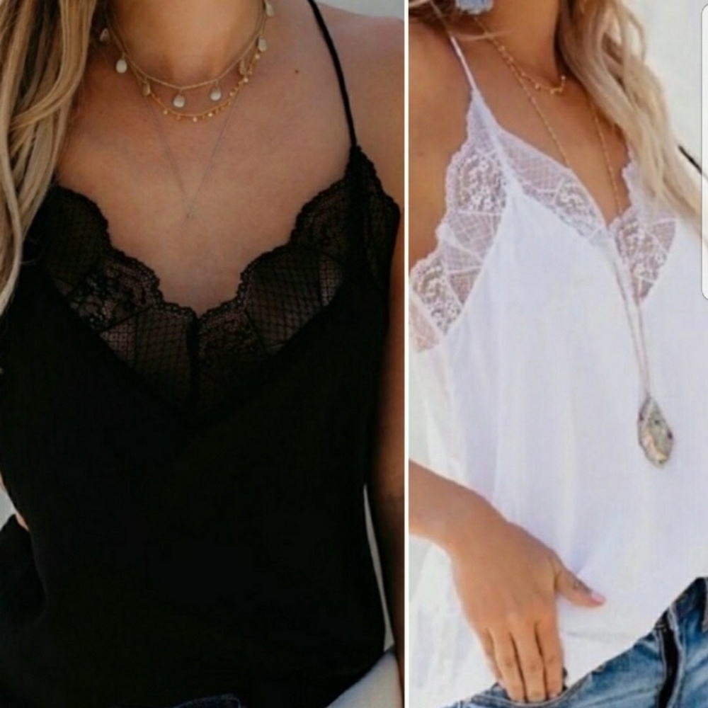 TWO Lace Tanks L NEW